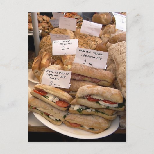 Italienischer Salami Postkarte (Vorderseite)