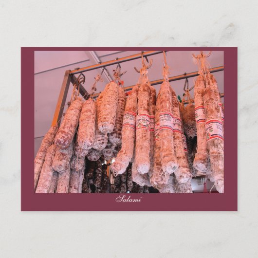 Italienischer Salami Postkarte (Vorderseite)
