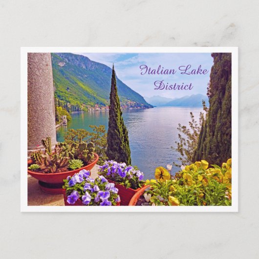 Italienischer Seebezirk Postkarte (Vorderseite)