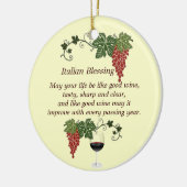 Italienischer Segen Keramikornament (Links)