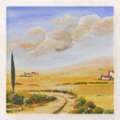 Italienischer Sommer Glasuntersetzer (Vorderseite)