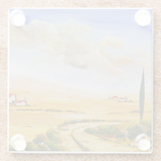 Italienischer Sommer Glasuntersetzer (Rückseite)