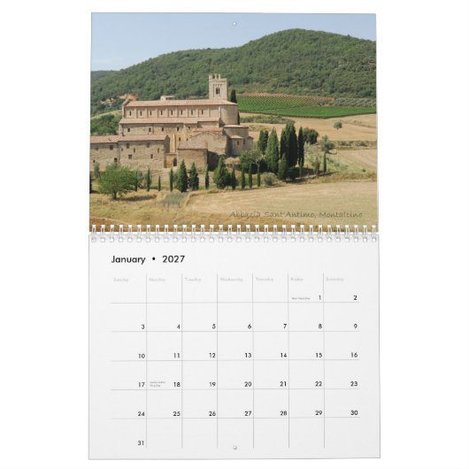 Italienischer Sommer-Kalender Kalender (Jan 2027)