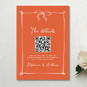 Italienischer Sonnenuntergang mit weißer Bow-Hochz Begleitkarte