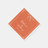 Italienischer Sonnenuntergang mit weißer Bow-Hochz Serviette (Ecke)