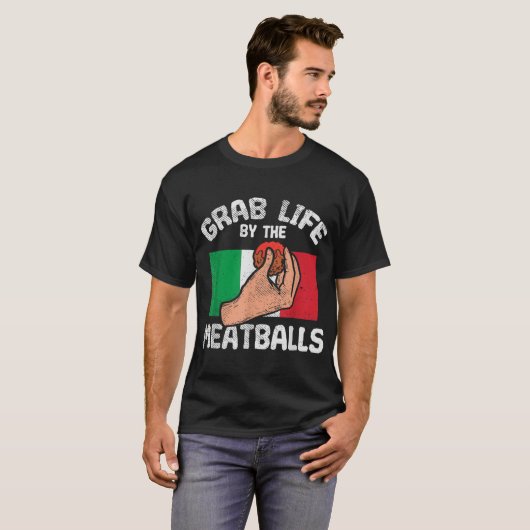 Italienischer Spaß Koch Feinschmecker Funny Grab L T-Shirt (Vorne ganz)