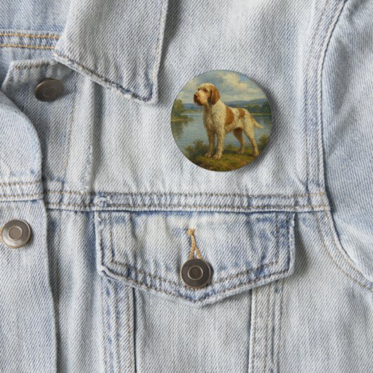 Italienischer Spinone Button (Beispiel)