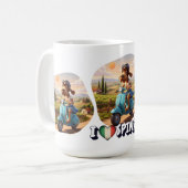 Italienischer Spinone cool Kaffeetasse (Vorderseite Links)