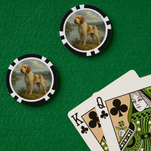 Italienischer Spinone Pokerchips (Pokertisch (doppelt))