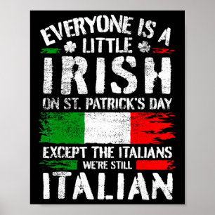 Italienischer St. Patricks Day Italien Italiener _ Poster