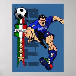 Italienischer Stallion Forza Azzurri Italien 2010  Poster