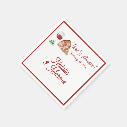 Italienischer Stil Amore Brautparty Serviette (Ecke)