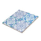 italienischer Stil, blau, mediterran gefliest, Fliese (Seite)