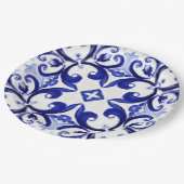 Italienischer Stil, Fliesen, Majolika All-Over Pri Pappteller (Schrägansicht)