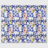 Italienischer Stil, Fliesen, Majolika, Zitrone All Geschenkpapier (Flach)