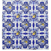 Italienischer Stil,Fliesen,Majolika,Zitrone,All-Ov Duschvorhang (Vorderseite)