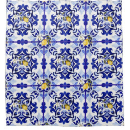 Italienischer Stil,Fliesen,Majolika,Zitrone,All-Ov Duschvorhang