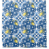 Italienischer Stil,Fliesen,Majolika,Zitrone,All-Ov Duschvorhang (Vorderseite)