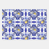 Italienischer Stil,Fliesen,Majolika,Zitrone,All-Ov Geschenkpapier Set (Vorderseite 3)