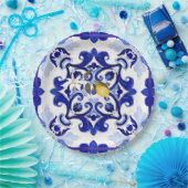 Italienischer Stil,Fliesen,Majolika,Zitrone,All-Ov Pappteller (Party)