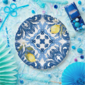 Italienischer Stil,Fliesen,Majolika,Zitrone,All-Ov Pappteller (Party)