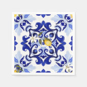 Italienischer Stil,Fliesen,Majolika,Zitrone,All-Ov Serviette (Vorderseite)