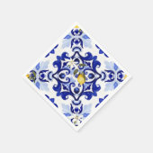 Italienischer Stil,Fliesen,Majolika,Zitrone,All-Ov Serviette (Ecke)