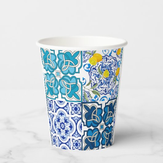 Italienischer Stil, lebhaft Pappbecher (Rückseite)