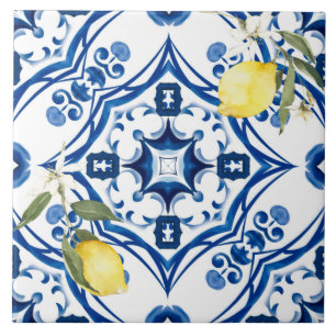 Italienischer Stil, mediterran, majolica, lemon, Fliese