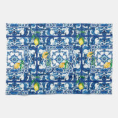 italienischer Stil, mediterran, mosaik, blau, Geschirrtuch (Horizontal)