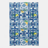 italienischer Stil, mediterran, mosaik, blau, Geschirrtuch (Vertikal)