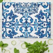 italienischer Stil, mediterran, mosaik, blau, Geschirrtuch (Gefaltet)