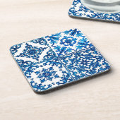 italienischer Stil, mediterran, mosaik, blau, Getränkeuntersetzer (Linke Seite)