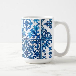 italienischer Stil, mediterran, mosaik, blau, Kaffeetasse