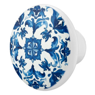italienischer Stil, mediterran, mosaik, blau, Keramikknauf
