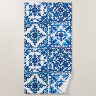 italienischer Stil, mediterran, mosaik, blau, Strandtuch