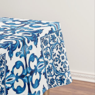 italienischer Stil, mediterran, mosaik, blau, Tischdecke