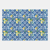italienischer Stil, mediterran, mosaik, blau, Zitr Geschenkpapier Set (Vorderseite 2)
