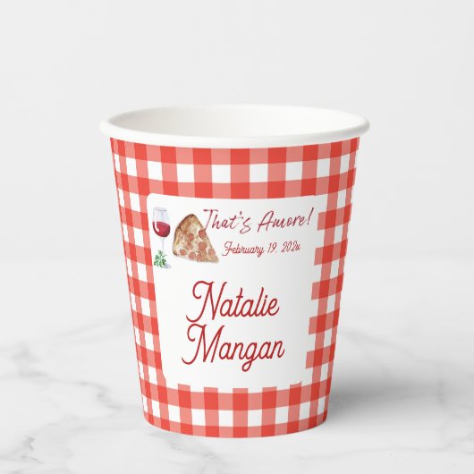 Italienischer Stil Mehr als 2 Brautparty Pappbecher (Vorderseite)