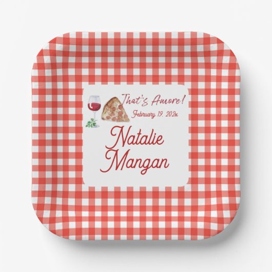 Italienischer Stil Mehr als 2 Brautparty Pappteller (Vorderseite)