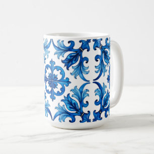 Italienischer Stil, Mittelmeer, Mosaik, blau, Kaffeetasse