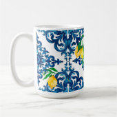 italienischer Stil, Mosaik, Blau, Zitrone, Kaffeetasse (Links)