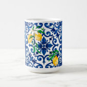 italienischer Stil, Mosaik, Blau, Zitrone, Kaffeetasse (Mittel)