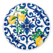 italienischer Stil, Mosaik, Blau, Zitrone, Keramikknauf (Vorderseite)