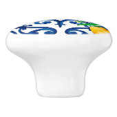 italienischer Stil, Mosaik, Blau, Zitrone, Keramikknauf (Seitenansicht)