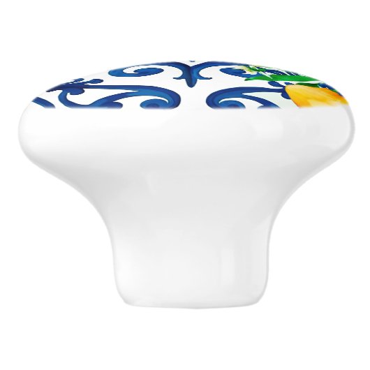 italienischer Stil, Mosaik, Blau, Zitrone, Keramikknauf (Seitenansicht)