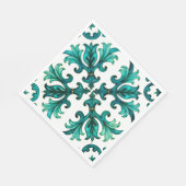 Italienischer Stil, Mosaik, grün Serviette (Ecke)