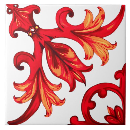 Italienischer Stil, Mosaik, rot Fliese (Vorderseite)