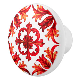 Italienischer Stil, Mosaik, rot Keramikknauf