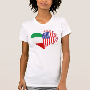 Italienischer Stolz-Flag Herzdesign T-Shirt
